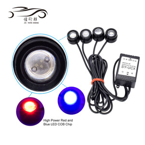 DC 12V 4in1 <strong>LED</strong> Car Emergency Strobe Lights DRL Wireless Remote Control DRL Kit Auto Accessories <strong>Hawkeye</strong> Flash Driving Lamps - Product Image 1