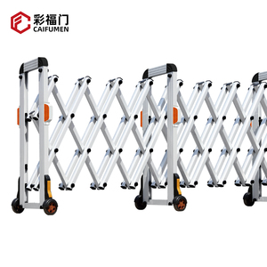 Bán buôn accordion Push-Pull Telescopic Road cổng rào cản ngoài trời tạm thời gấp hộ Lan Tôn sóng với bánh xe tùy chỉnh kích thước - Product Image 6