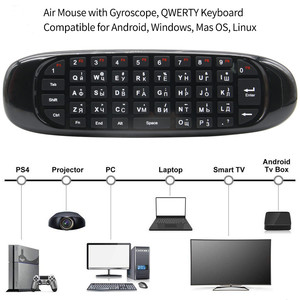 2,4 GHz C120 Mini Air Mouse inalámbrico con teclado Control remoto Teclado recargable USB con giroscopio - Product Image 5