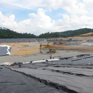 Mısır baraj projesi için Hdpe su geçirmez membran yüksek yoğunluklu polietilen levha astar 1.0mm 1.5mm Hdpe geomembran - Product Image 1