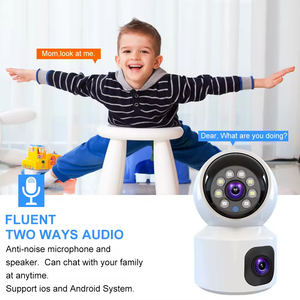 เลนส์คู่ V380 Pro สมาร์ทในร่ม PTZ เชื่อมโยงจอภาพเด็ก Wifi กล้องรักษาความปลอดภัย 360 องศากล้องเลนส์คู่ - Product Image 4