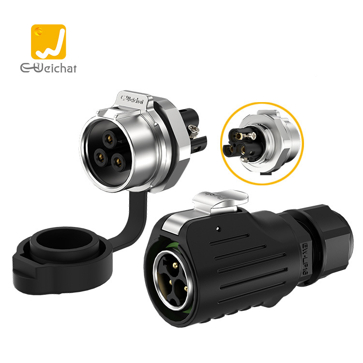 Connecteur mâle LP16 à 3 broches + Panneau de prise femelle