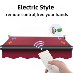 Alüminyum elektrik motorlu güneşlik tente manuel kontrol veranda balkon için geri çekilebilir tente - Product Image 4
