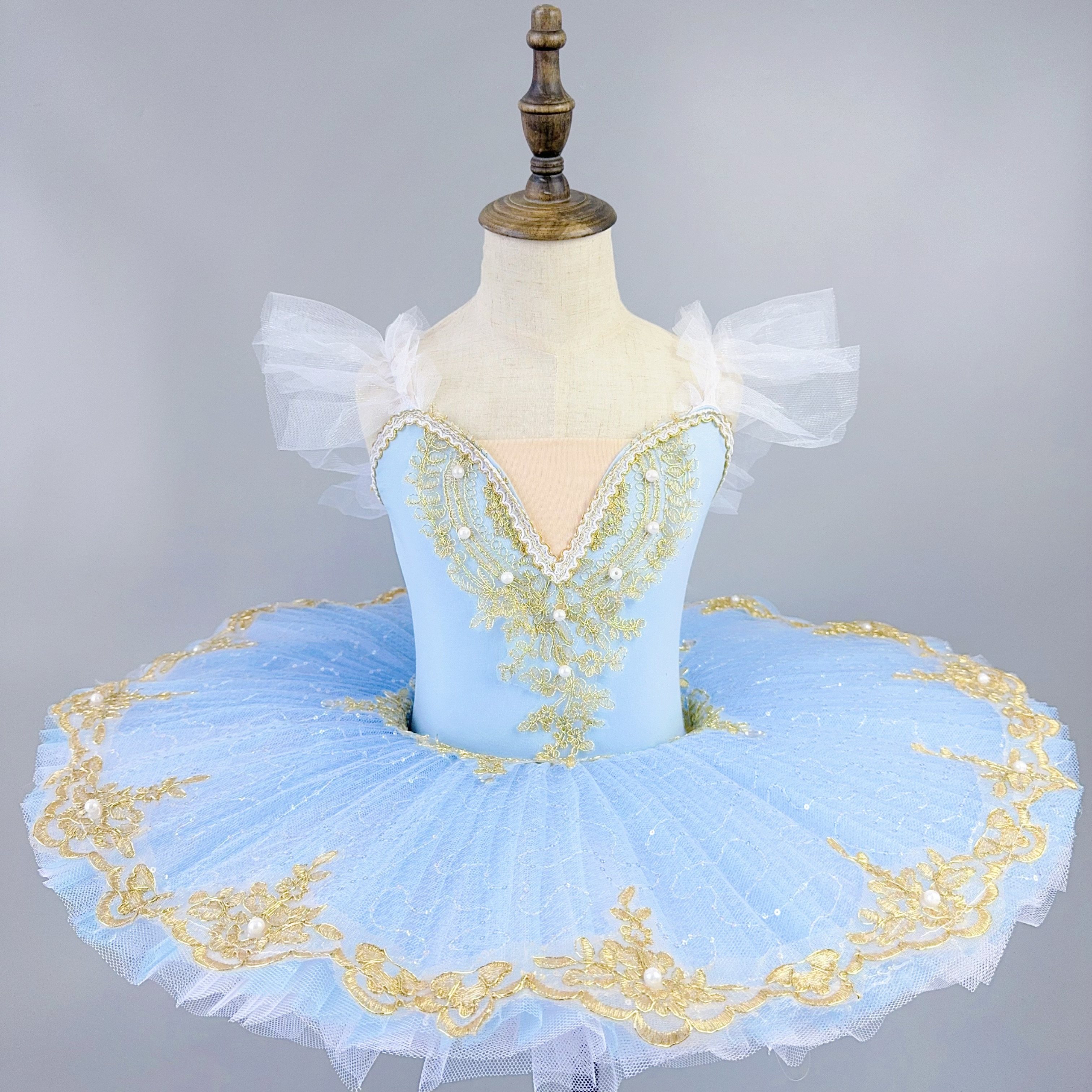 Light blue high-end embroidery upgraded version