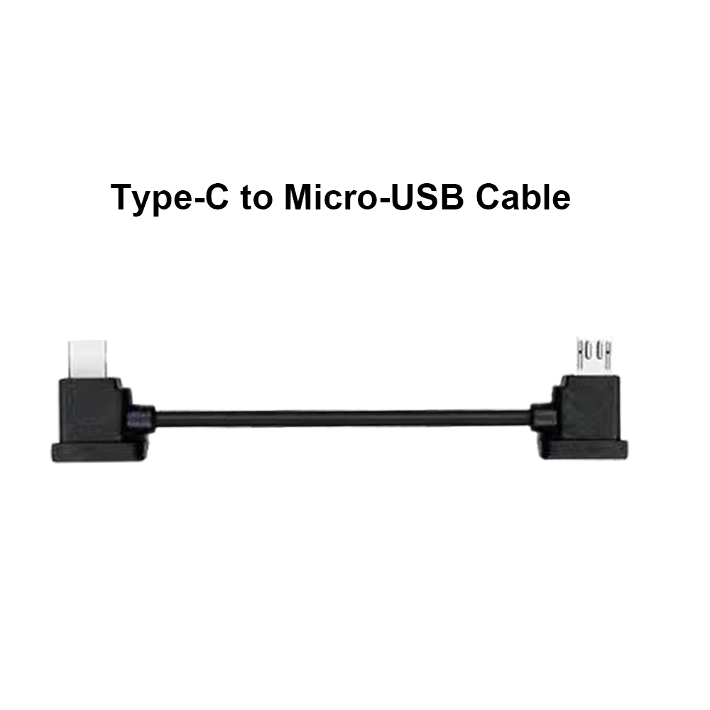สายเคเบิล Black-Type-C เป็น Micro-USB
