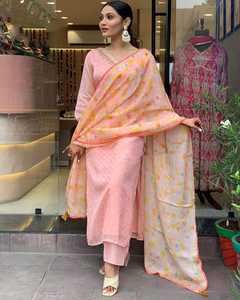Premium Women's Ethnic Long Kurti Dress With Pant and Dupatta for Women and Girls Wedding Sari <strong>Pakistani</strong> Style Export - Product Image 5