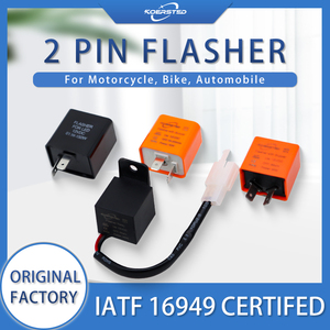 ממסר הבהוב מסדרת KKA-LF2 DC12V 2Pin, לאופנוע/רכב/קרוואנים/סירה אור <span class=keywords><strong>LED</strong></span> פלאש, מהבהב עם זמזם, מחבר חוט - Product Image 2