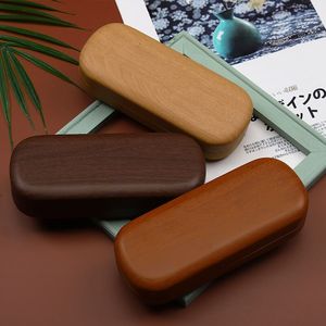 Toptan özelleştirilmiş kişiselleştirilmiş düz renk klas sert ahşap durumlarda gözlük taşınabilir miyopi gözlük büyük saklama kutusu - Product Image 6
