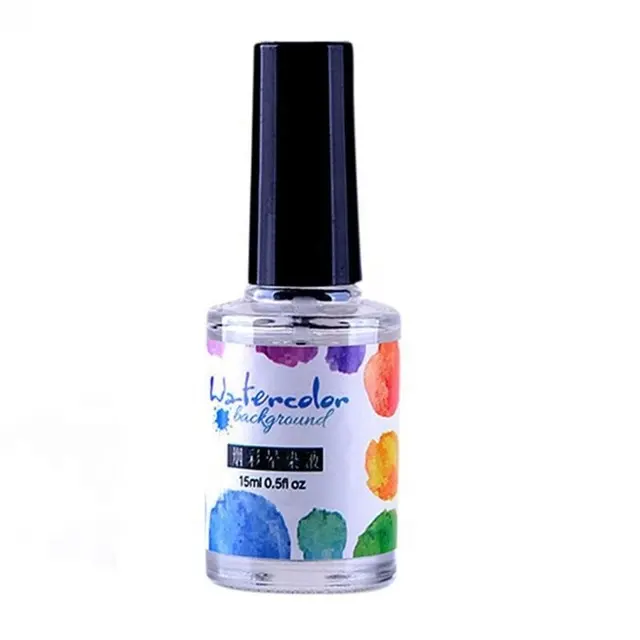 15ミリリットルWatercolor Ink Nail Polish Blooming Gel Smoke Effect Smudge液体ゴールドシルバー色ManicureためNailアートDecoration