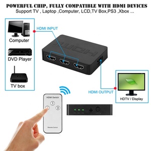Xput-Interruptor de tres puertos 3x1 HDMI, con Control remoto, 3 puertos HDMI