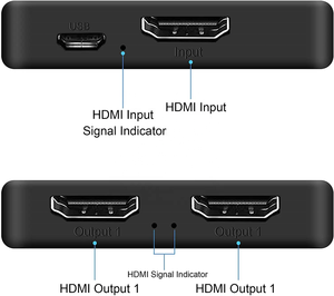 Carcasa de plástico Mini 1X2 HDMI Splitter 2 puertos 1 en 2 salidas Amplificador dividido Pantalla dual para DVD para PS3 HDTV - Product Image 3