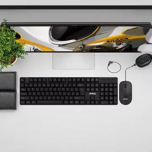Jedel 104 Key Full Size 2.4Ghz Wireless <strong>Keyboard</strong> and Mouse Combo Support Different <strong>Language</strong> Layout Wireless <strong>Keyboard</strong> Mouse Set - Product Image 3