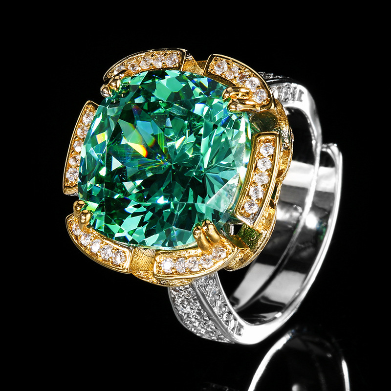 open size Bird's Nest cut Parra green ring
