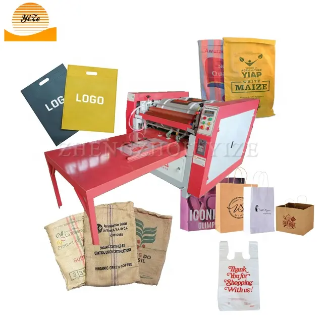 Nylon offset flexo ondulé papier kraft machine d'impression pp plastique jute non tissé sac de riz boîte à pizza imprimante prix de la machine