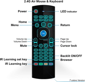 MX3 Remote Colors Backlight 2.4G Wireless Remotes <strong>Control</strong> 6-Axis IR Learning MX3 RGB Colors Backlit Air Mouse I8 <strong>Keyboard</strong> TV BOX - Product Image 4