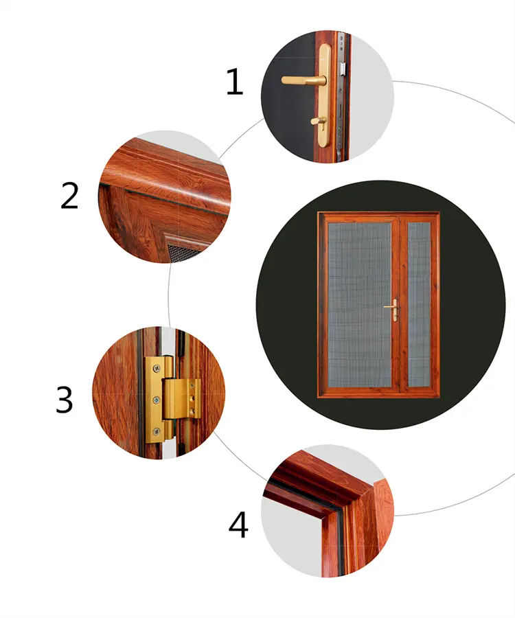 木製蚊帳ドアデザイン