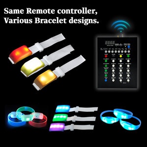 コンサートイベントパーティー用ナイロンワイヤレス制御コンサートリストバンドブレスレットLEDライトUsb充電赤外線LEDリストバンド - Product Image 5