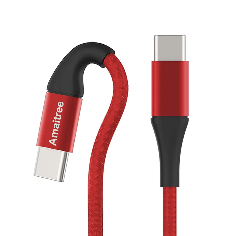 Amaitree Hotsell 6ft Carga rápida 2,0 Cable DE DATOS 60W Tipo C a tipo C USB C Cable cargador para tableta teléfono celular móvil