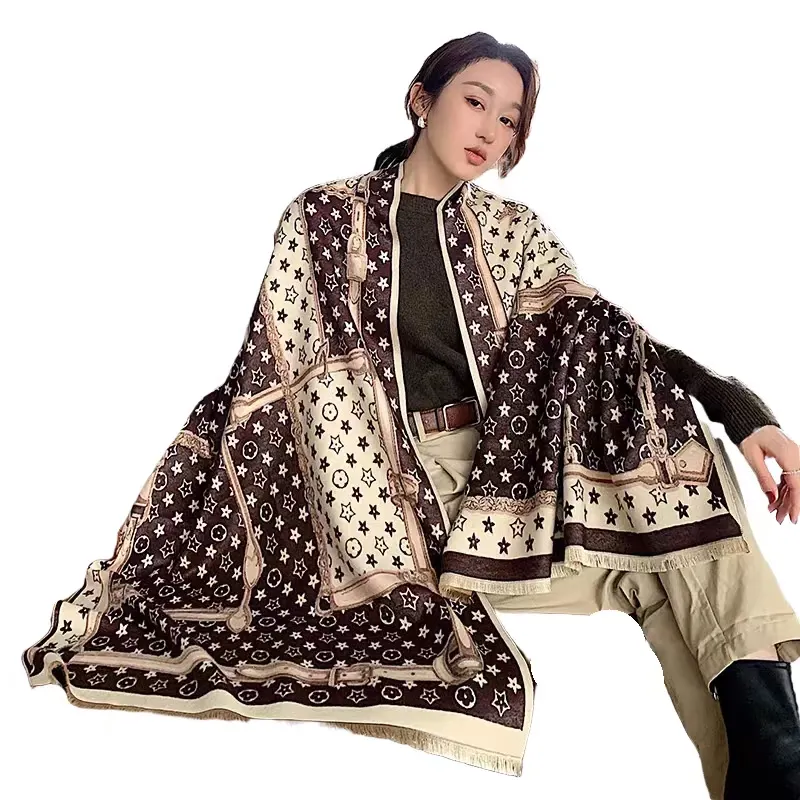 2022 Hoge Kwaliteit Factory Designer Cashmere Winter Sjaal Hijab Sjaal Groothandel Vrouwen Pashmina