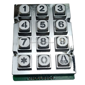 Gran oferta 3*4 diseño compacto retroiluminación teclado matriz botones táctiles hechos de Metal duradero - Product Image 1