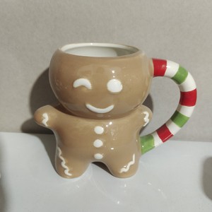 OEM ODM Custom Hand Painted Porcelain <strong>Cups</strong> Cute Cartoon Ceramic Santa Xmas Christmas <strong>Cups</strong> Gingerbread Man Mugs