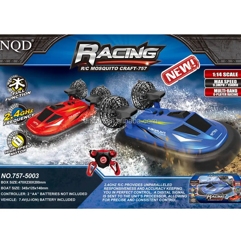 2.4G 1:14 Rc anfibio hovercraft NQD Full Function Speed Hovership Series