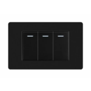 黑色控制触摸面板按钮智能现代家用电动墙壁开关 - Product Image 1