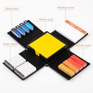 Luxury Hard Cardboard Black Telescope Square Paper Reminder <strong>Memo</strong> <strong>Cube</strong> <strong>Block</strong> Sticky <strong>Notes</strong> <strong>Memo</strong> Pads with Index Tabs Box Set - Product Image 1
