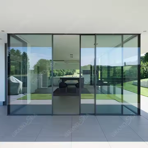 Hiện đại đôi Bảng điều khiển nhôm trượt cửa kính và cửa sổ Windproof phân vùng tiêu chuẩn Úc cho khách sạn và hàng hiên - Product Image 6