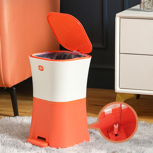 Toptan haogle küçük bel çöp kutusu pedalı plastik geri dönüşüm ile çöp kutusu iç kova 9L yavaş damla sıhhi kova - Product Image 3
