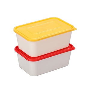 ไมโครเวฟทิ้งสี่เหลี่ยมพลาสติกกล่องบรรจุภัณฑ์อาหารกลางวันที่มีฝาปิด - Product Image 1