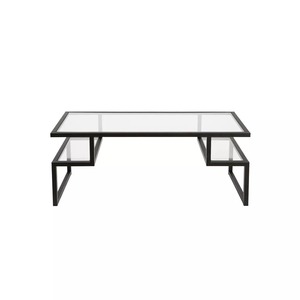Venta al por mayor pequeña mesa de centro de cristal para el hogar con marco de metal mesa auxiliar anidada para sala de estar sofá mesas de té muebles para el hogar - Product Image 4