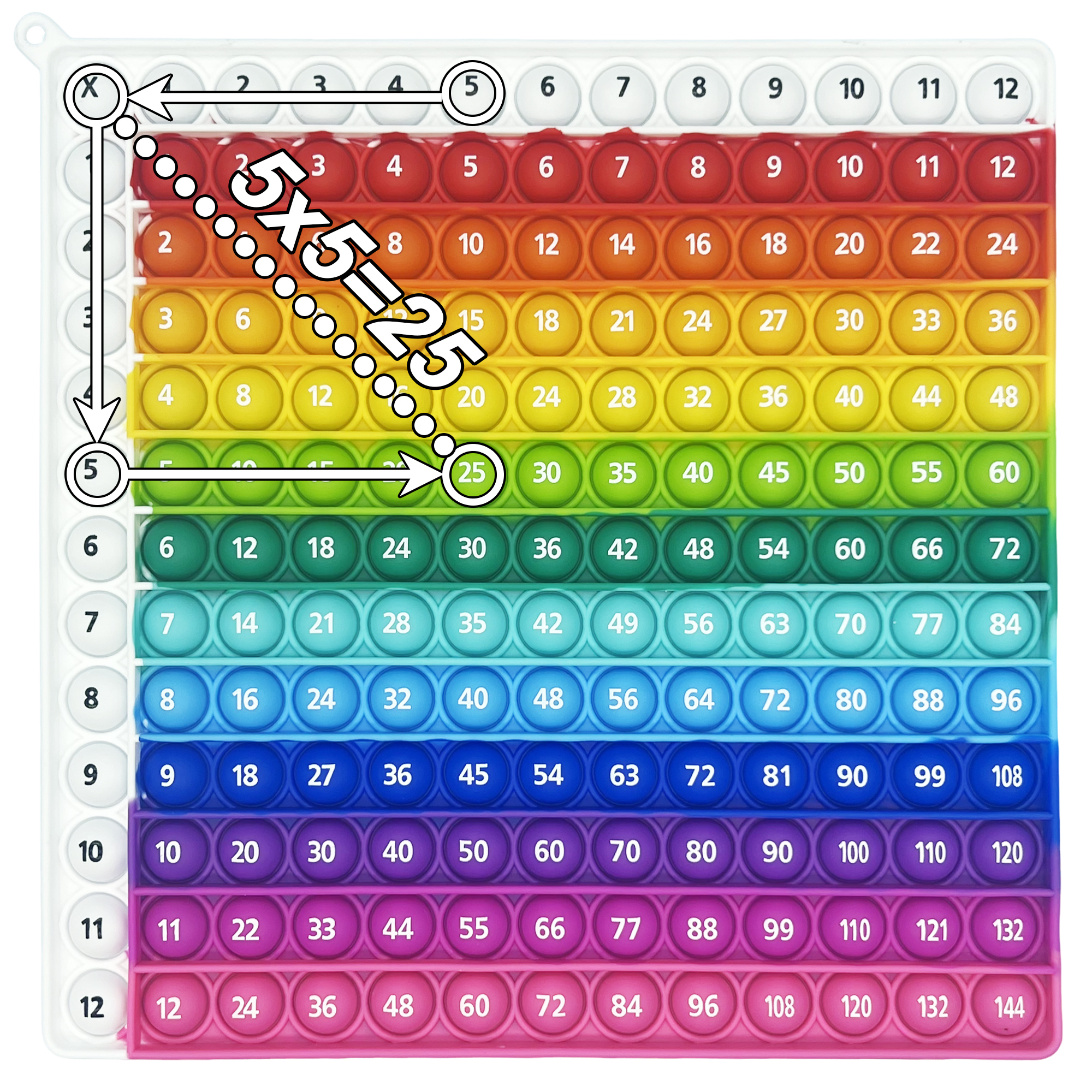 Arc-en-ciel blanc 12x12 (7,9 pouces)