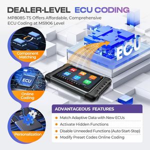 2024 TPMS Relearn <strong>Rest</strong> <strong>Programming</strong> OE ECU Coding Active Test 31 Service OBD2 Car Scanner Diagnose Autel MaxiPRO MP808S-TS - Product Image 3