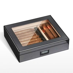Custom Embossed Logo Luxury Cigar Accessory <strong>Humidor</strong> B&amp;B Cuban Lockable Made in China Wood Material - Product Image 3