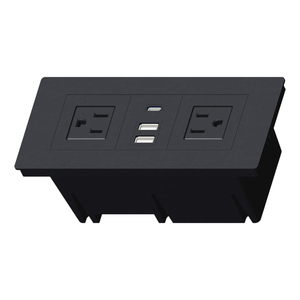 Flush <strong>Mounted</strong> Office Furniture Desktop Power Usb Recessed Rectangular <strong>UK</strong> Power Outlet Socket /office Desk US Power Panel Socket - Product Image 3