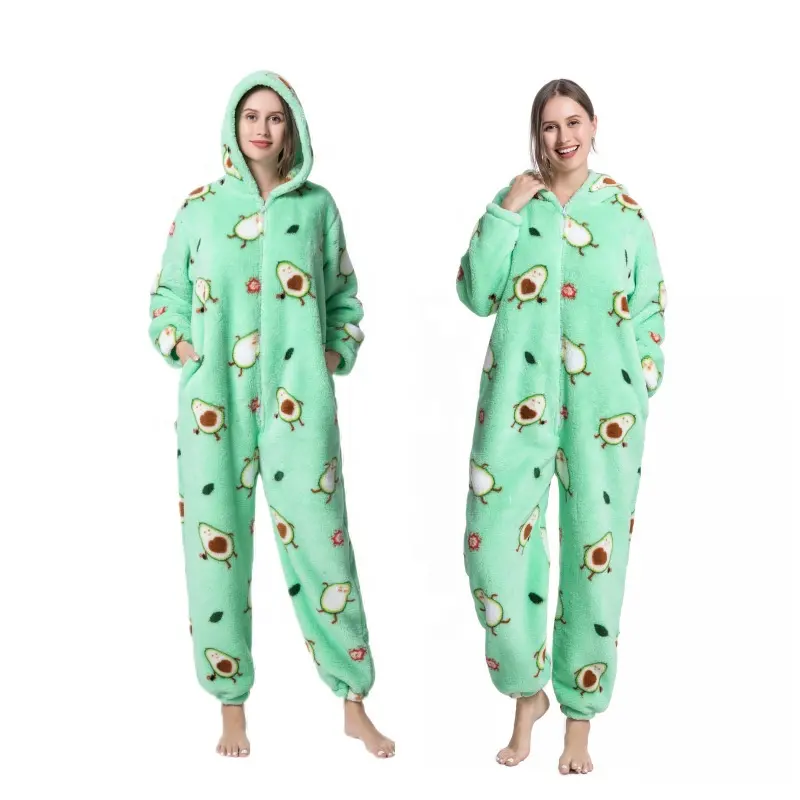 क्रिसमस परिवार Onesie पजामा नई शरद ऋतु सर्दियों लड़की बड़े नरम ऊन Onesie