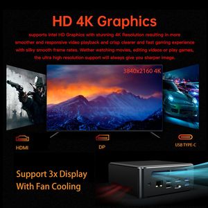 Mini-pc AMD Ryz-en 5 3550H, 4K, HTPC Barebone ryz-en 7 2700U, ordenador de escritorio, compatible con Win10 pro, Linux, WiFi, tipo-c - Product Image 4