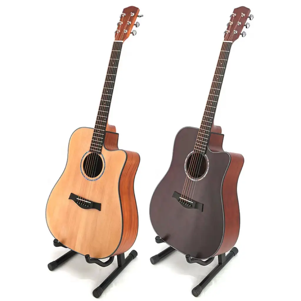 Wholesale 41 "single board guitar Spruce mahogany single guitar ballad barrel matte acoustic guitar missing corners