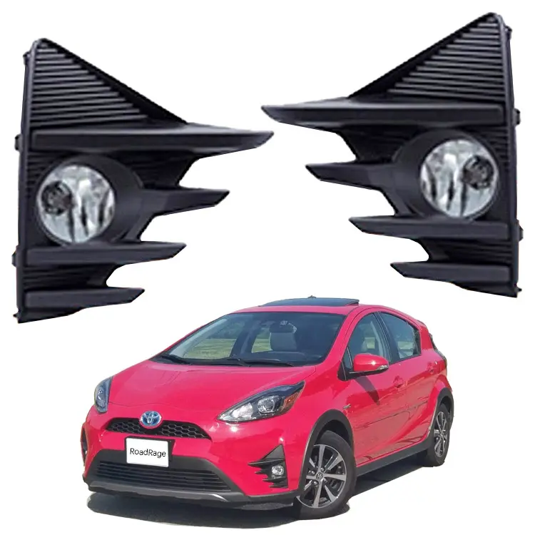 Kit de carrosserie de moto, feu antibrouillard, pour toyota prius c, motocross, 2017, 2018, 2019, 2020