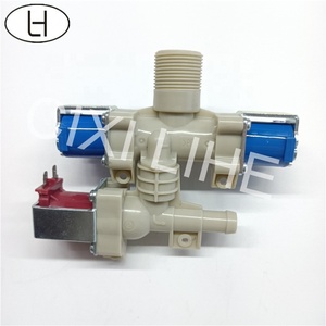 Yüksek kalite rekabetçi pice çamaşır makinesi parçaları elektrikli çift 3way solenoid su giriş vanası - Product Image 2