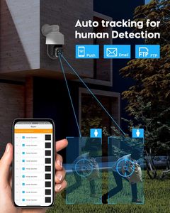8MP 30x 36X Zoom <strong>PTZ</strong> Outdoor Camera with Wiper AI Human/Vehicle Detection Two-Way Talk With SD Slot 8MP <strong>IP</strong> POE Auto Tracking <strong>PTZ</strong> - Product Image 4