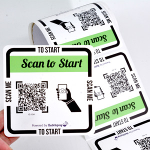 Factory <strong>Custom</strong> QR Code Variable Data Should Be Brushed with Waterproof and Scratch-resistant <strong>Custom</strong> QR Code Stickers