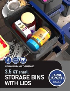 プラスチック製収納ボックス透明多機能雑貨収納ボックス収納ボックスビン - Product Image 6