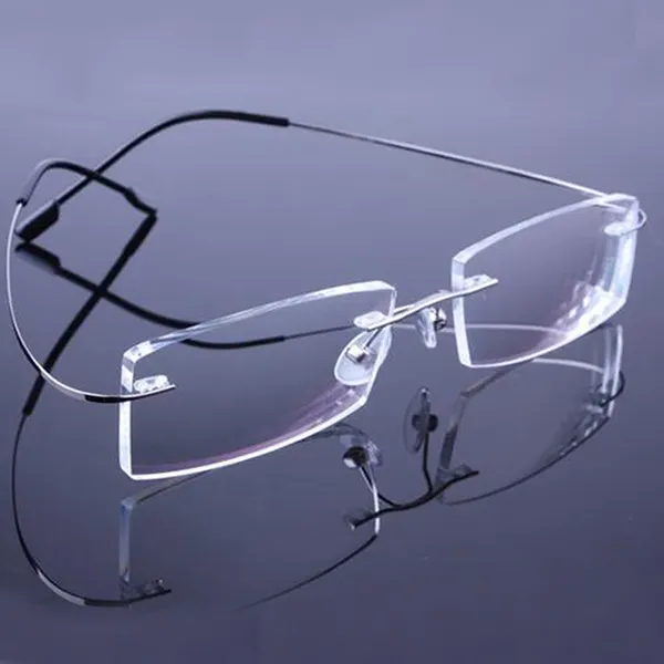 Boyarn armação de óculos de titânio, armação de óculos de titânio sem aro, vintage, sem aro, 9 cores, leve, venda quente