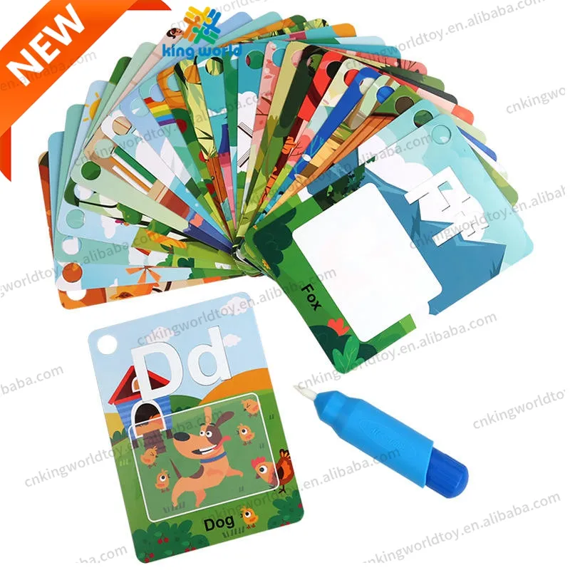 Prezzo di fabbrica divertente carta da disegno per bambini giocattolo per bambini alfabeti di carta apprendimento carte giocattolo educativo