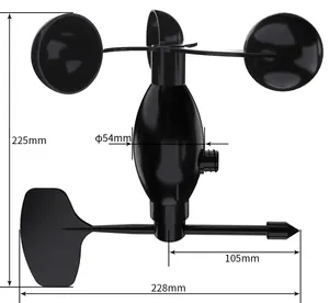環境モニタリング用の統合風力センサー風速方向計 - Product Image 2