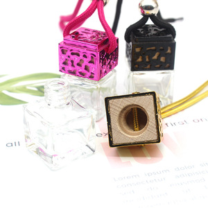 8ml rechargeable vide carré verre voiture suspendu pendentif parfum parfum aromathérapie diffuseur bouteille pour désodorisant - Product Image 3