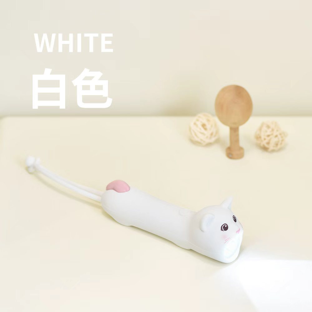 Lampe de poche en silicone chat blanc
