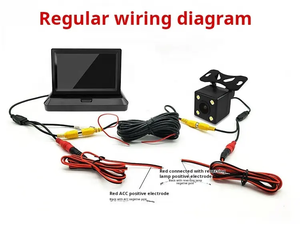 Monitor de coche plegable retráctil de 5 pulgadas con vista trasera conexión USB LCD pantalla única función automática combinación de TV 12V coches - Product Image 5